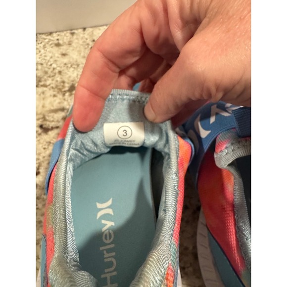 Kids Hurley Camby Tie Dye Slip On Shoes Aqua Pink Blue Kids Size - Picture 11 of 12